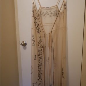 Zara Floor Length Beaded Wrap Dress